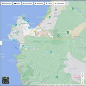 Map of the Monterey Peninsula
